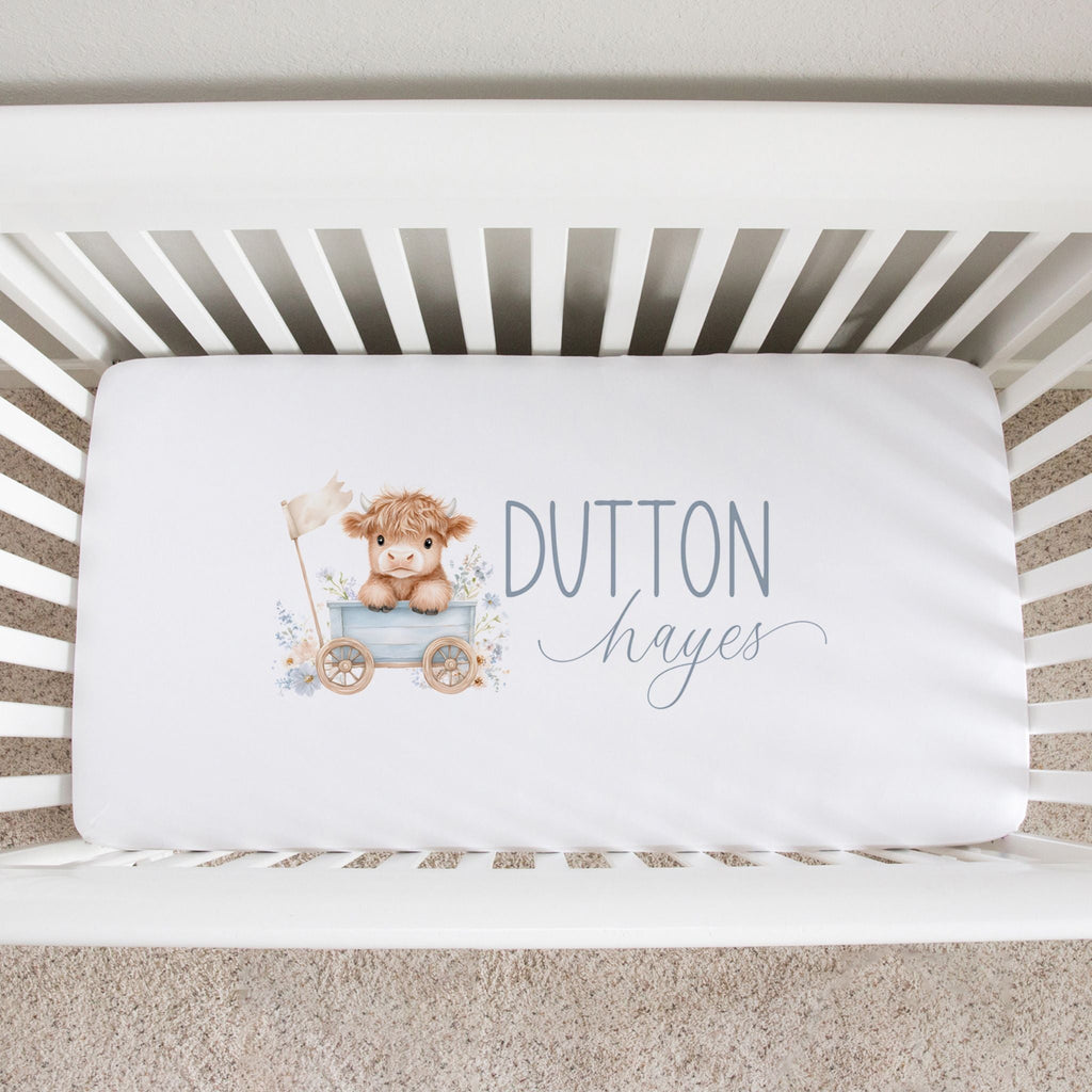Highland Cow Crib Sheet - Twinklette™