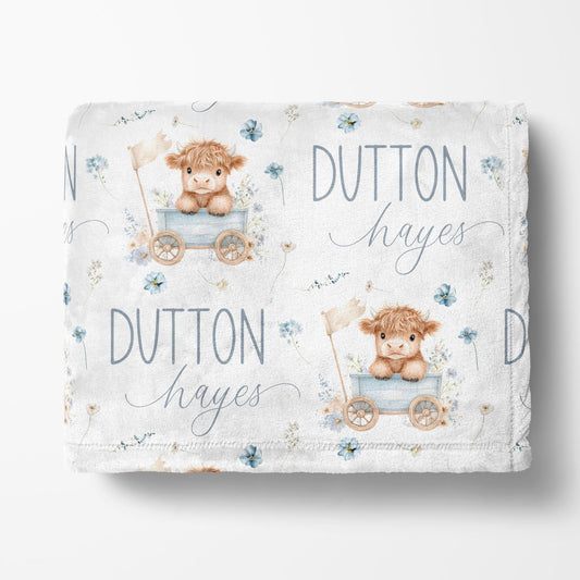 Highland Cow Name Blanket - Twinklette™