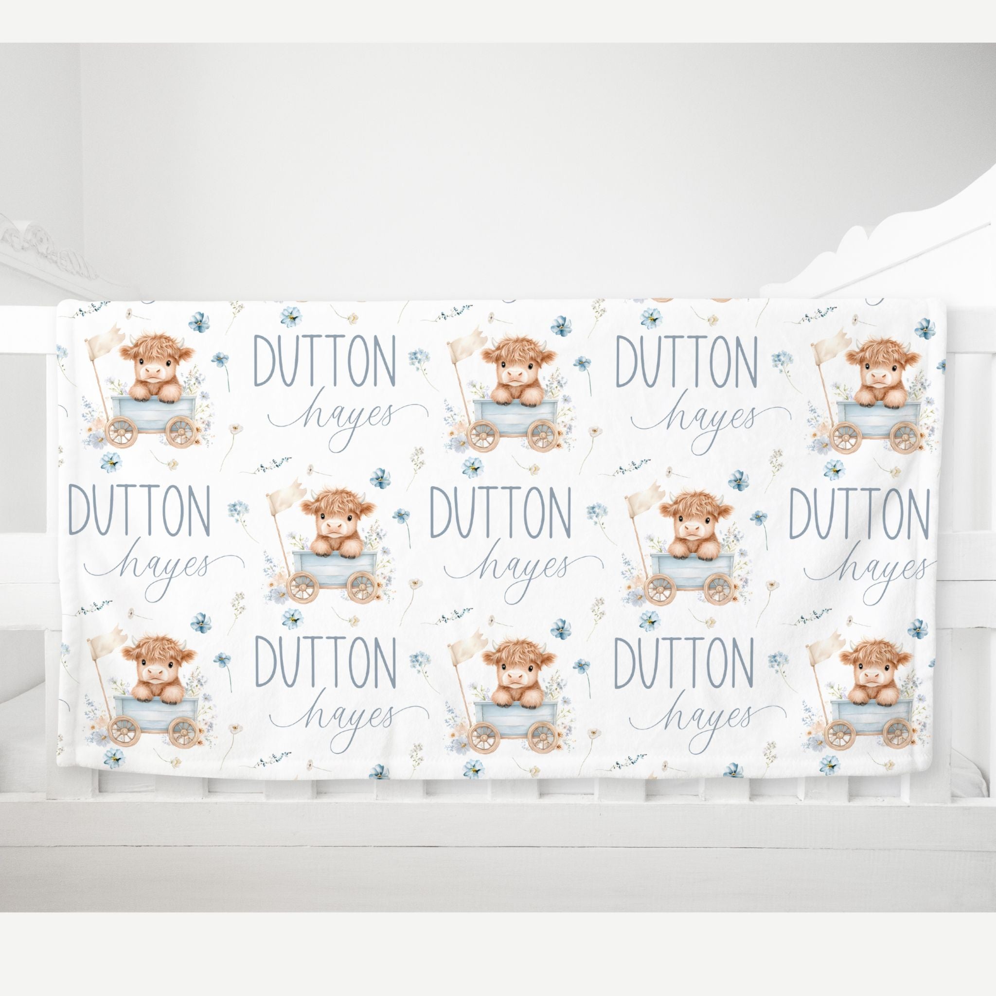 Highland Cow Name Blanket - Twinklette™