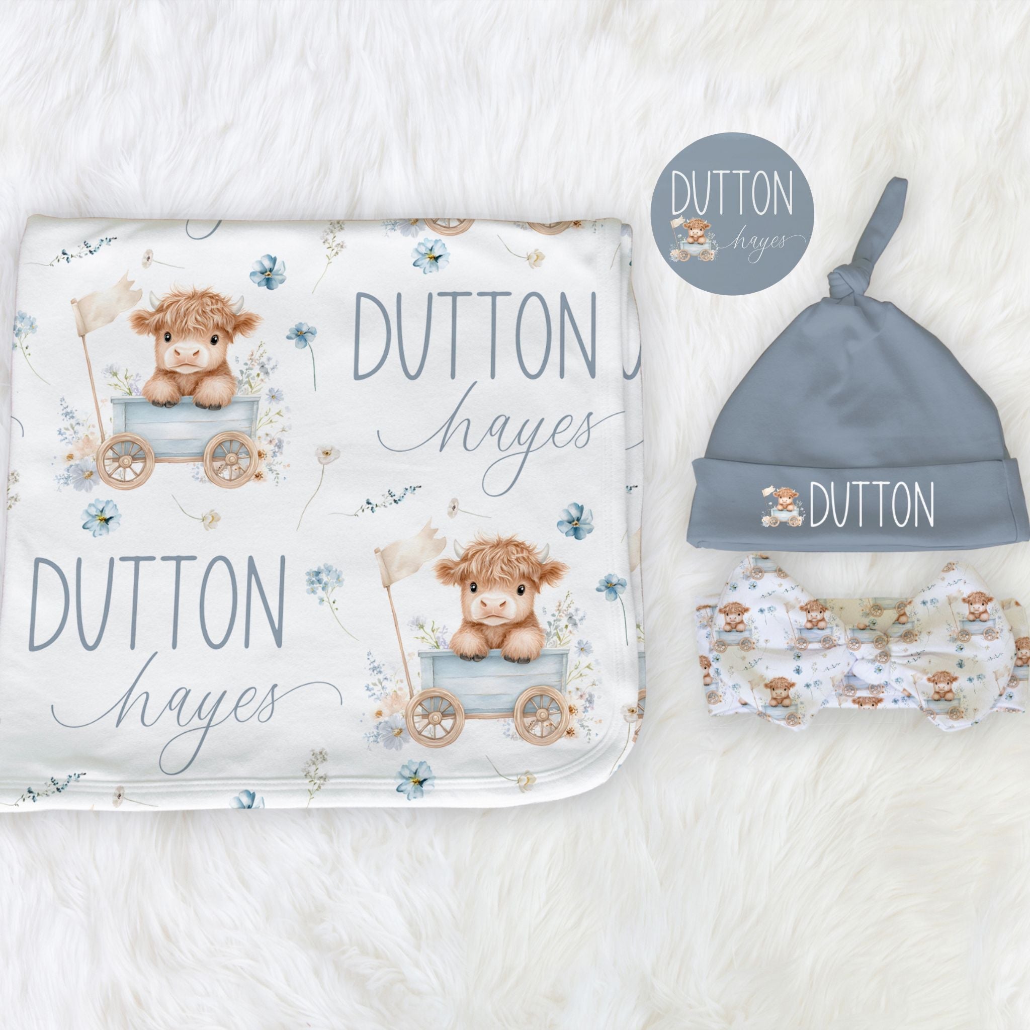 Highland Cow Swaddle Set - Twinklette™
