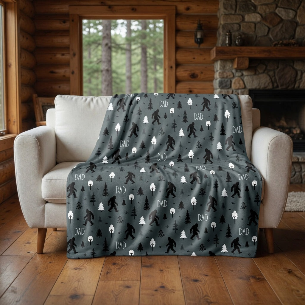 Personalized Bigfoot Adult Blanket