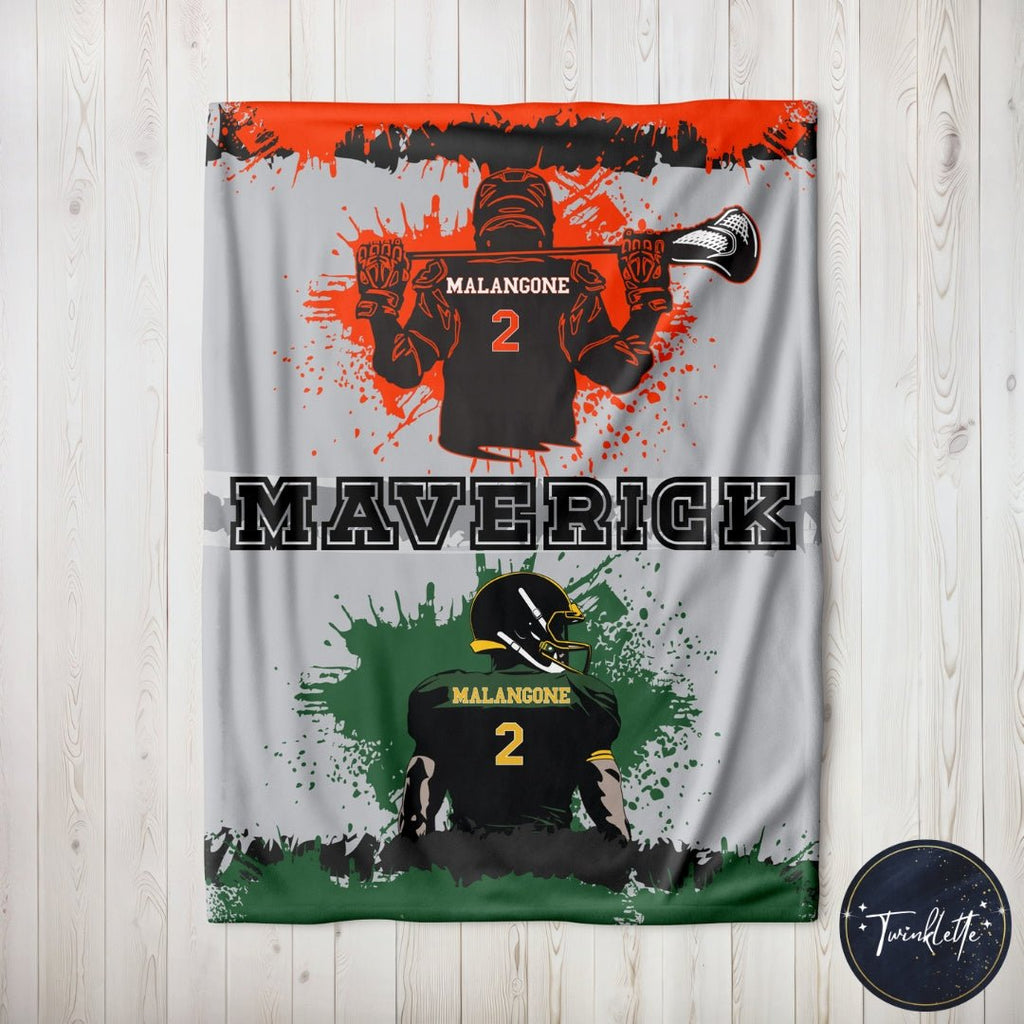 Lacrosse and Football Player Blanket - Twinklette™