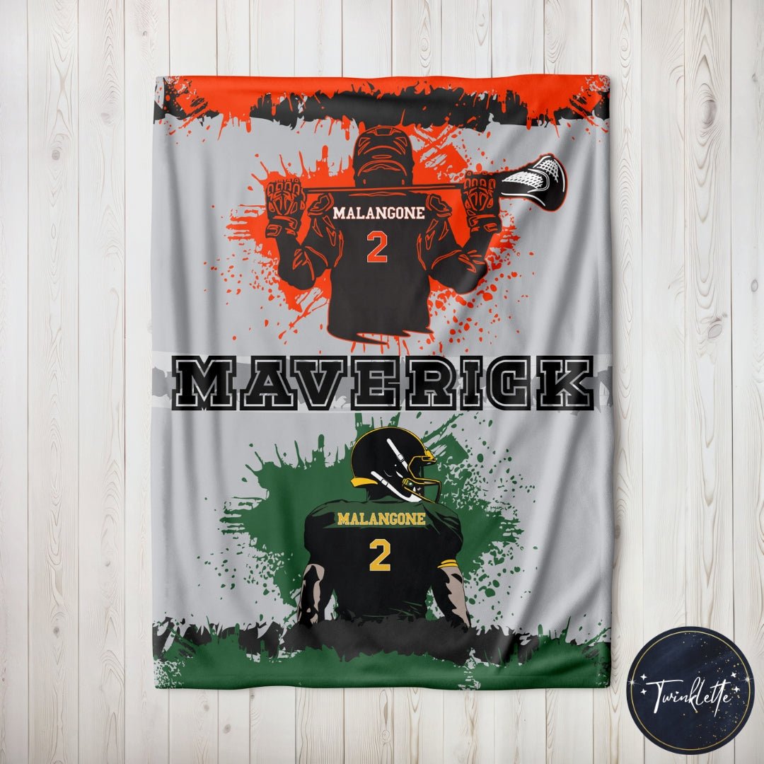 Lacrosse and Football Player Blanket - Twinklette™