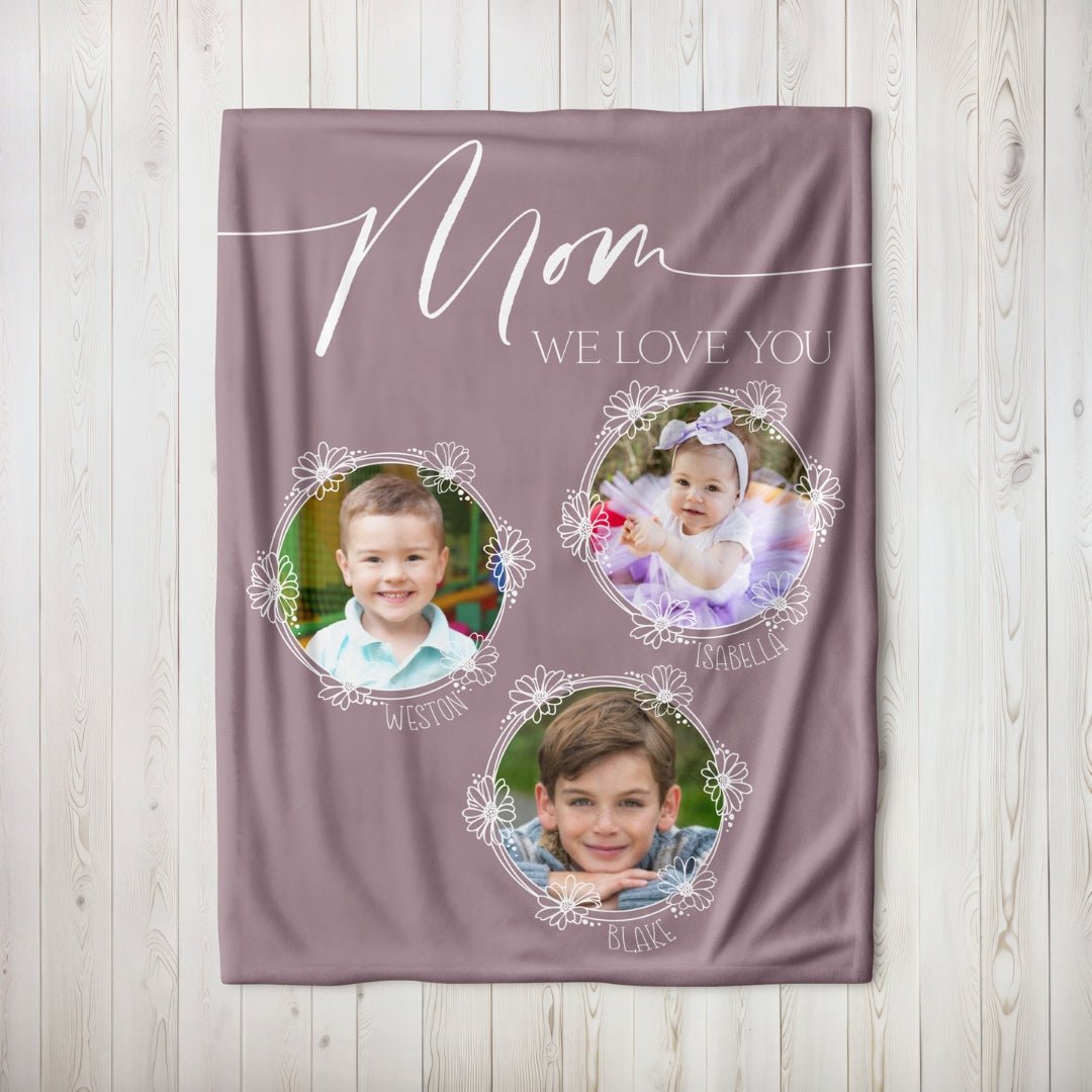 Mom Wildflower Photo Blanket - Twinklette™