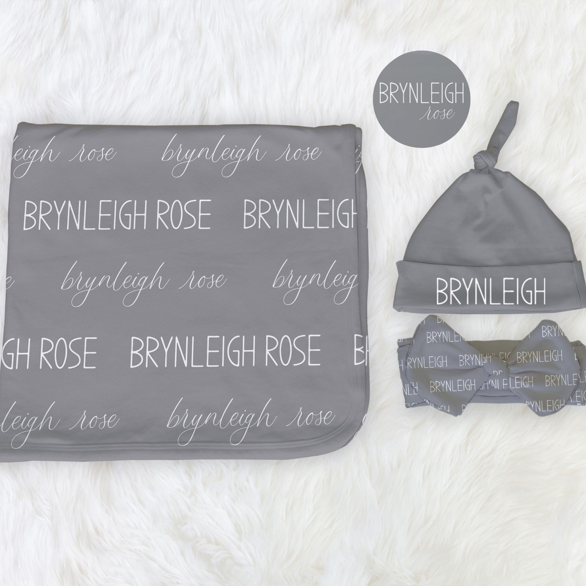 Name Baby Swaddle Set - Twinklette™