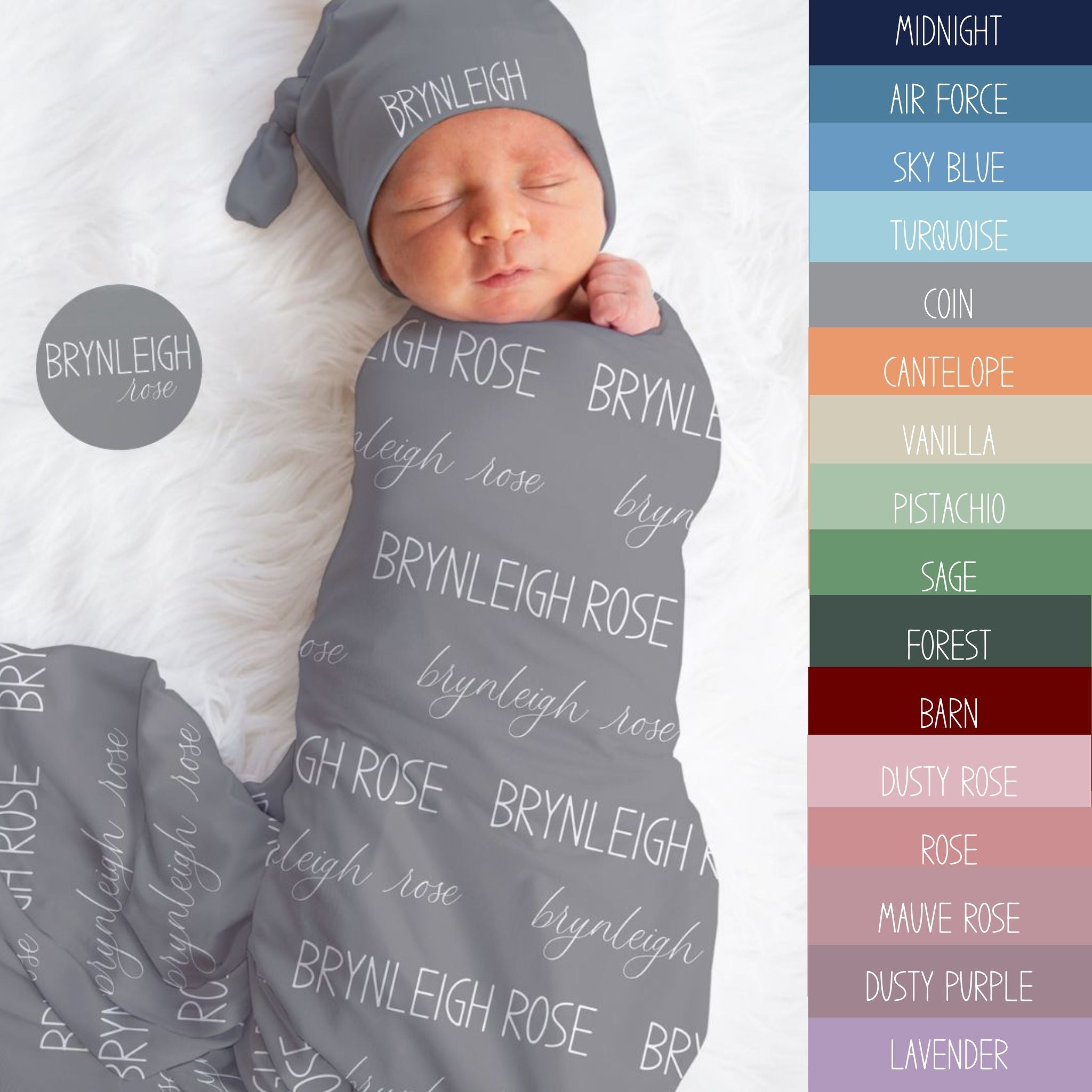 Name Baby Swaddle Set - Twinklette™
