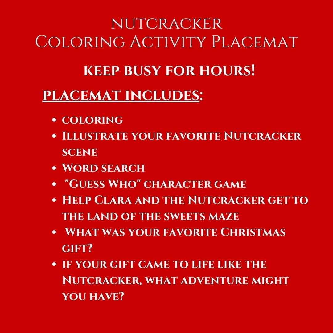 Nutcracker Activity Placemat - Twinklette™