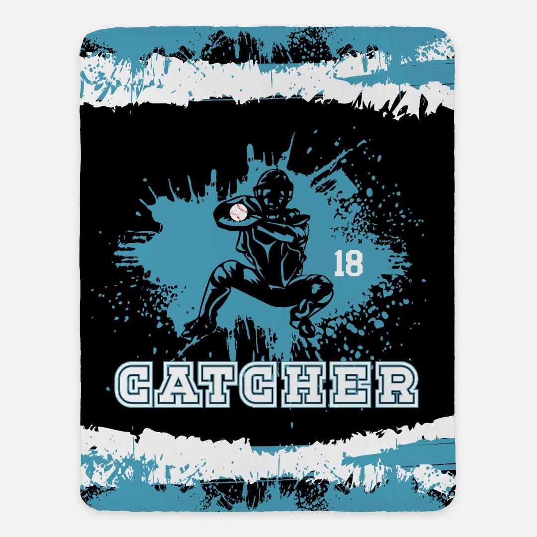 Personalized Baseball Catcher Blanket - Make Your Child's Game Time Extra Special! - Twinklette