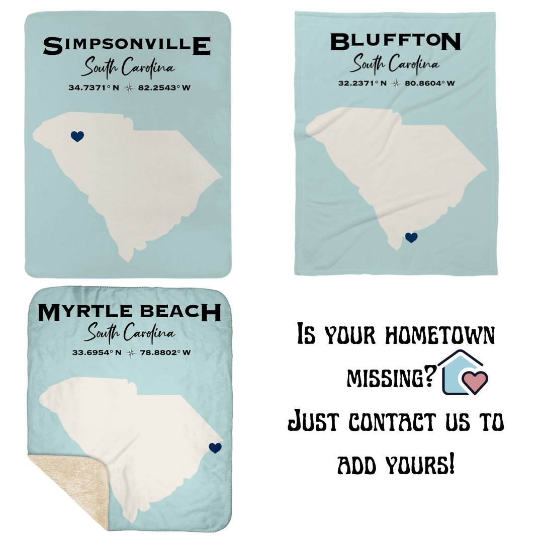 Personalized Hometown Coordinates Blanket - Thoughtful Housewarming Gift - Twinklette