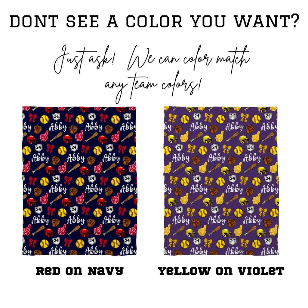Personalized Softball Blanket - Twinklette™