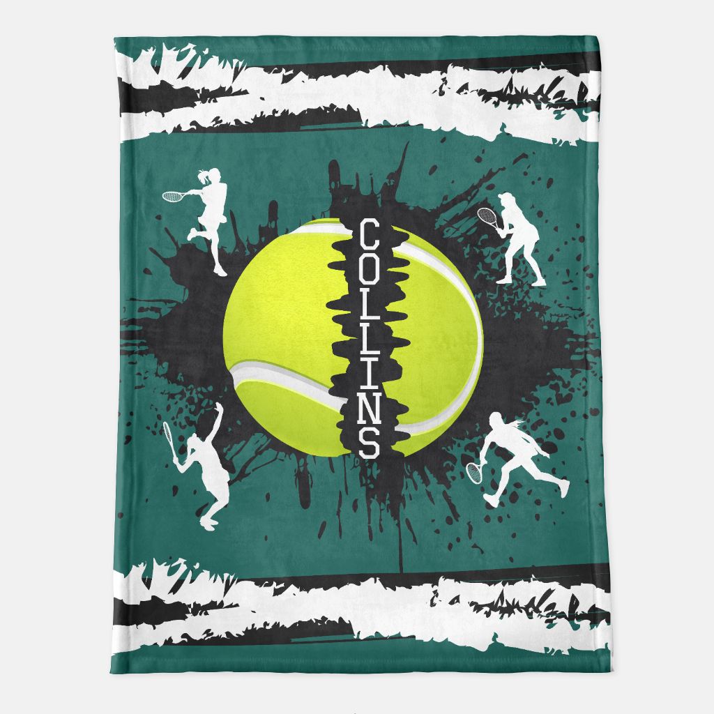Personalized Tennis Blanket - Customize with Your Child’s Name and Team Colors - Twinklette