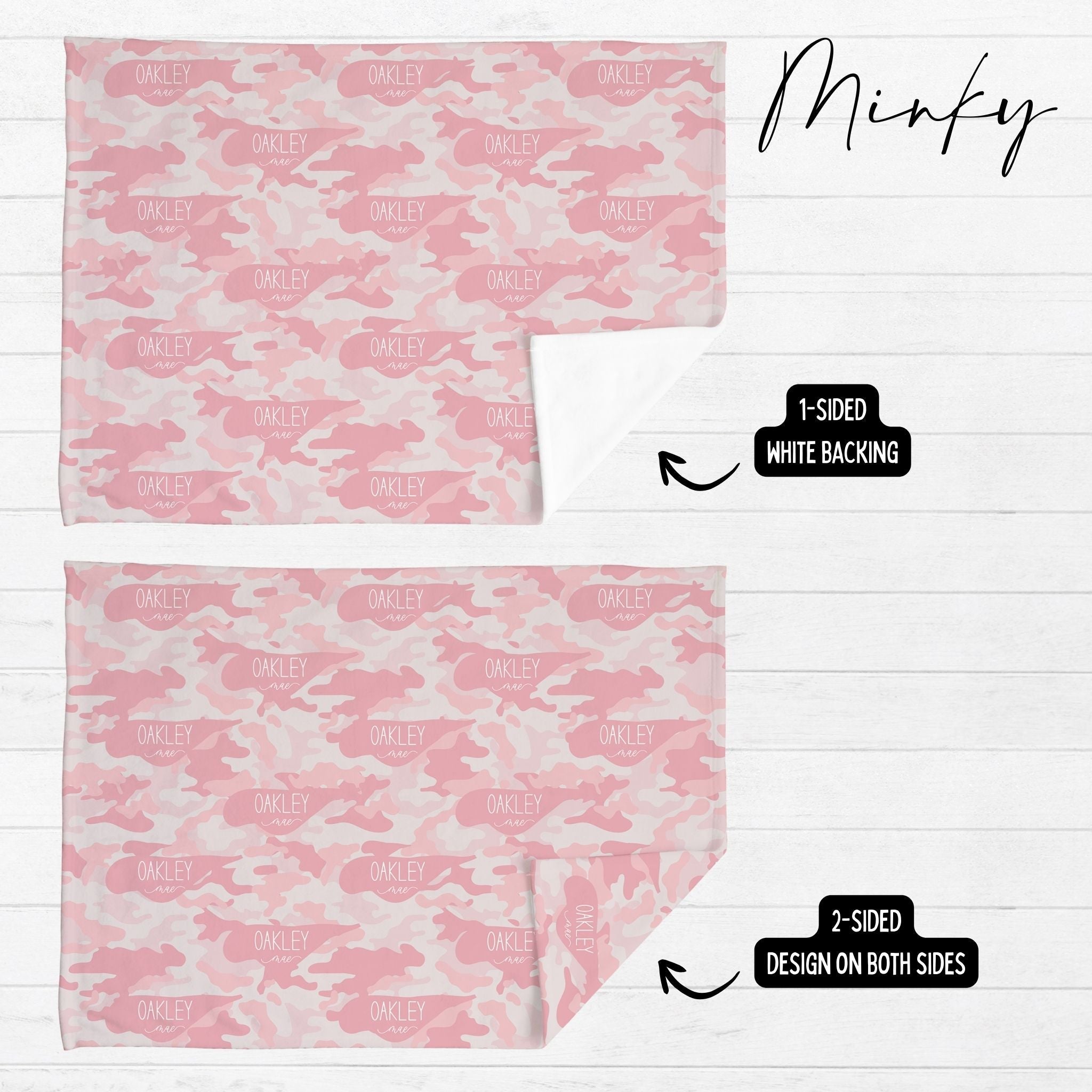 Pink Camo Baby Minky Blanket - Twinklette™