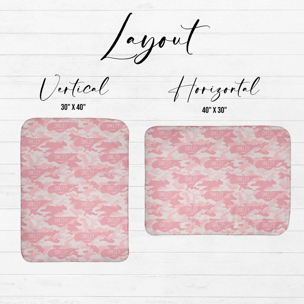 Pink Camo Baby Sherpa Blanket - Twinklette™