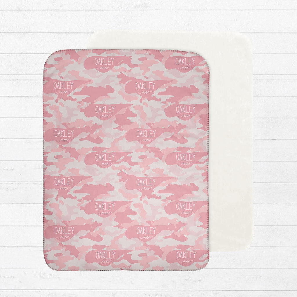 Pink Camo Baby Sherpa Blanket - Twinklette™