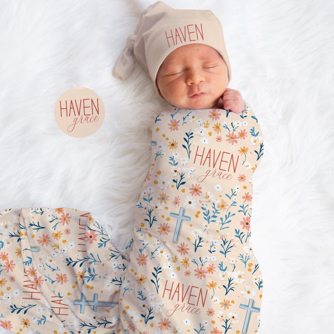 Pink Floral Faith Blanket - Twinklette™