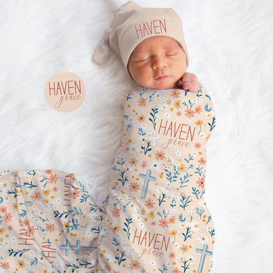 Pink Floral Faith Blanket - Twinklette™