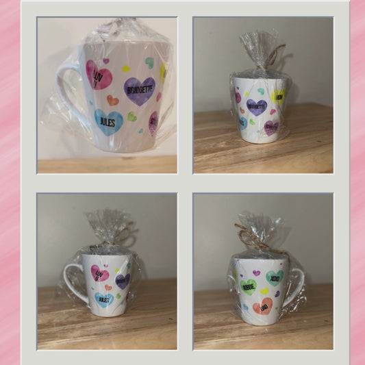 Hearts Latte Mug