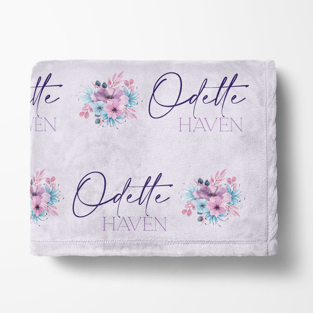Purple Floral Blanket - Twinklette™