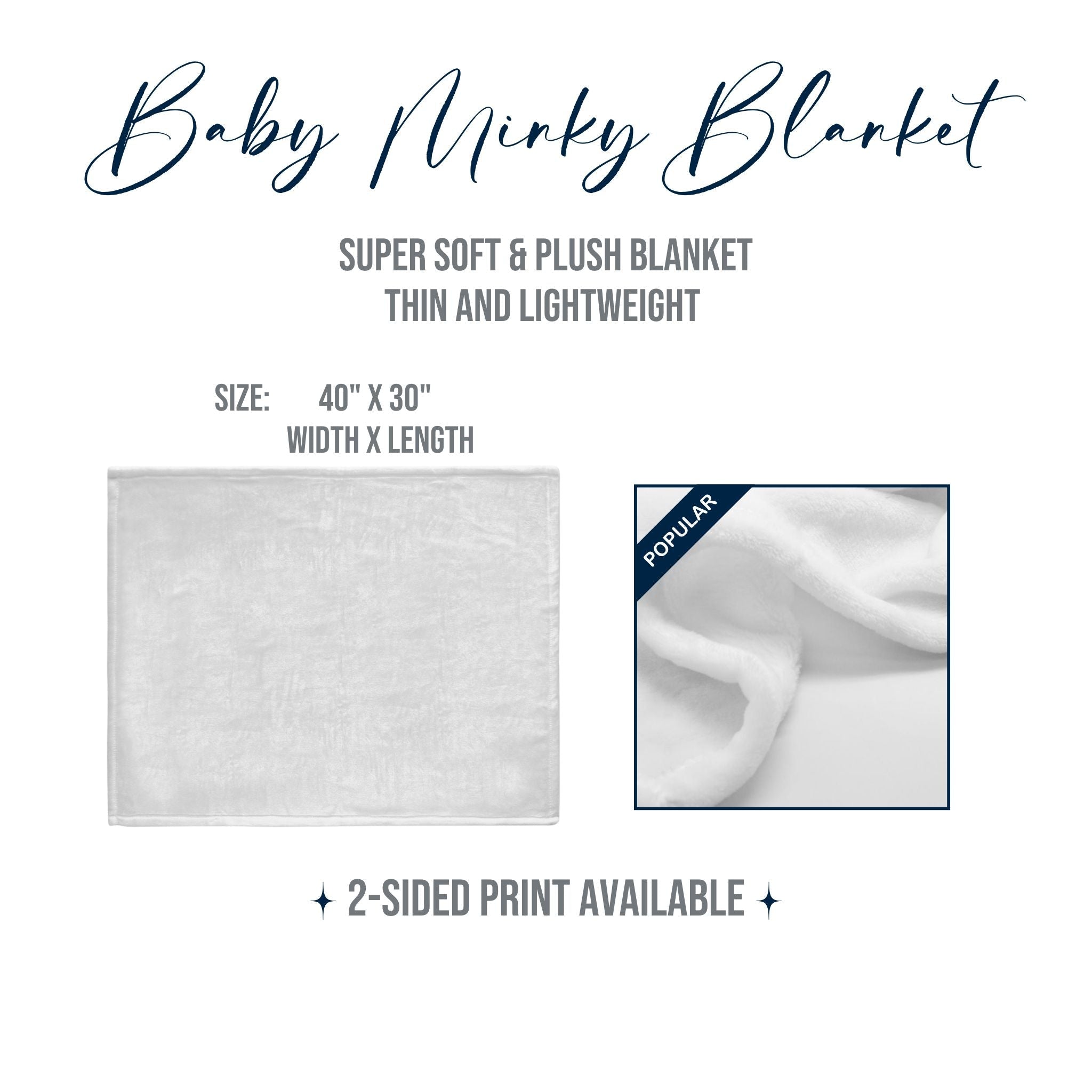 Purple Floral Bows Baby Minky Blanket - Twinklette™