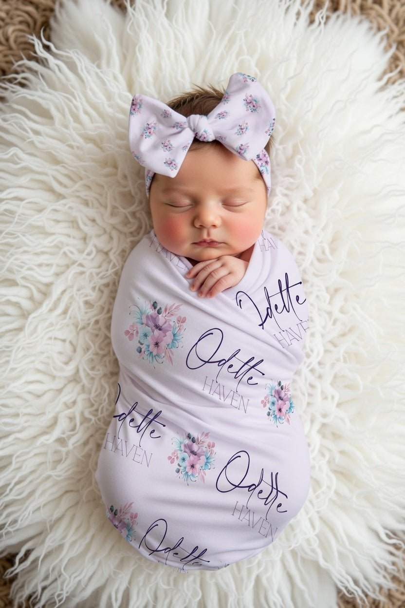 Purple Floral Swaddle - Twinklette™