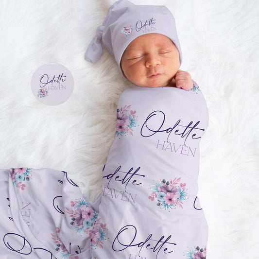 Purple Floral Swaddle - Twinklette™