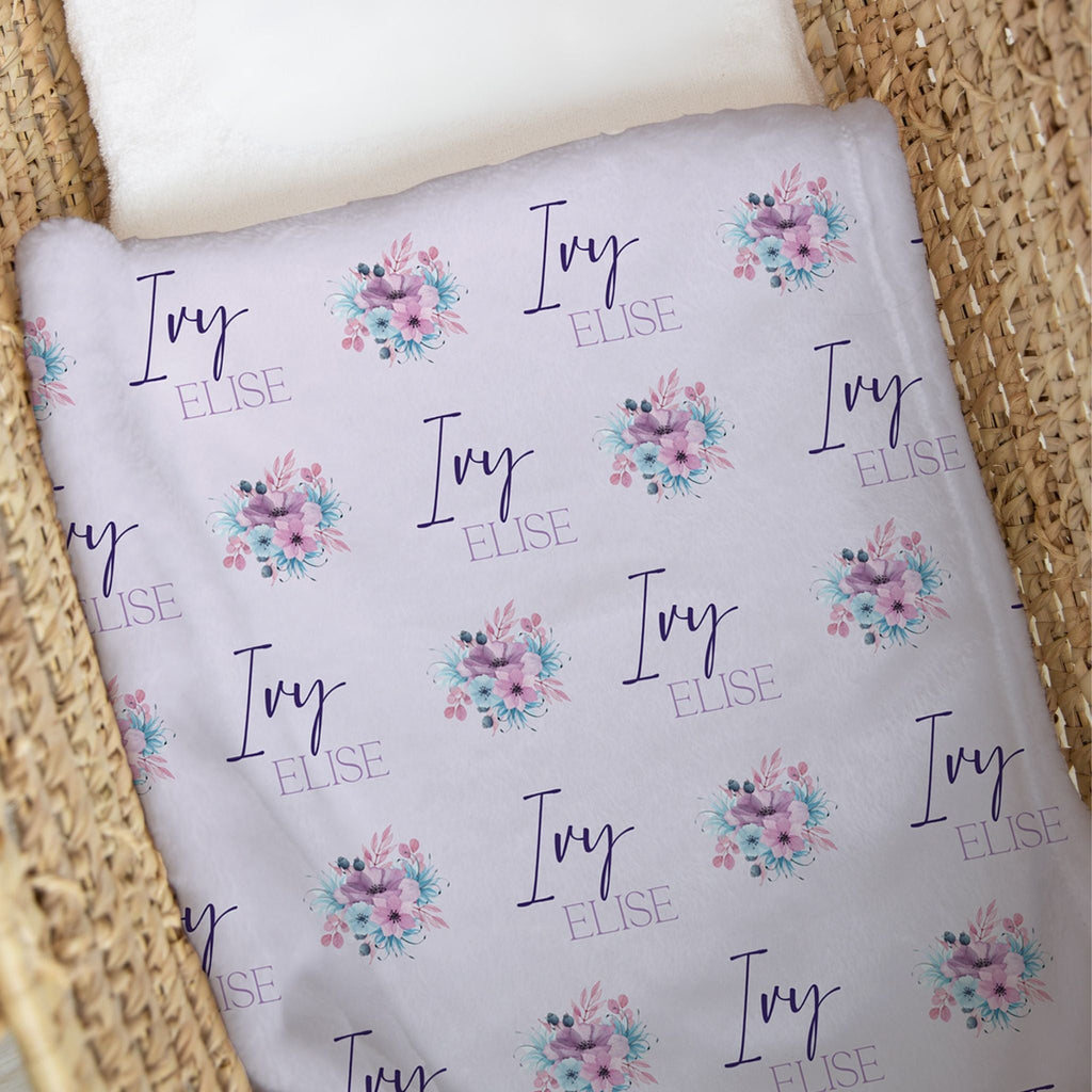 Purple Floral Swaddle - Twinklette™