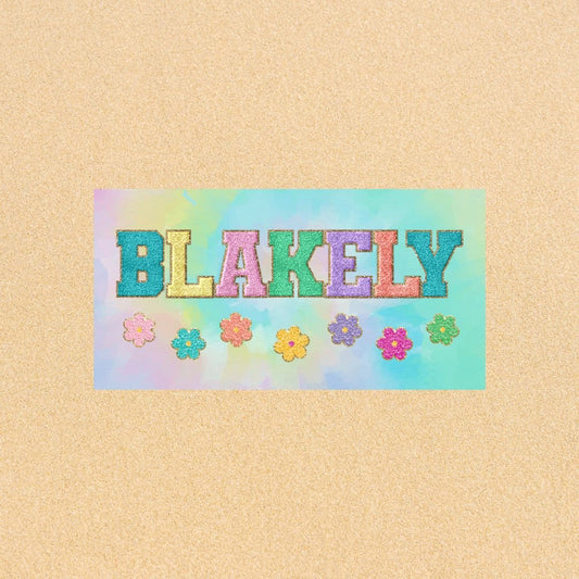 Rainbow Name Floral Beach Towel - Twinklette