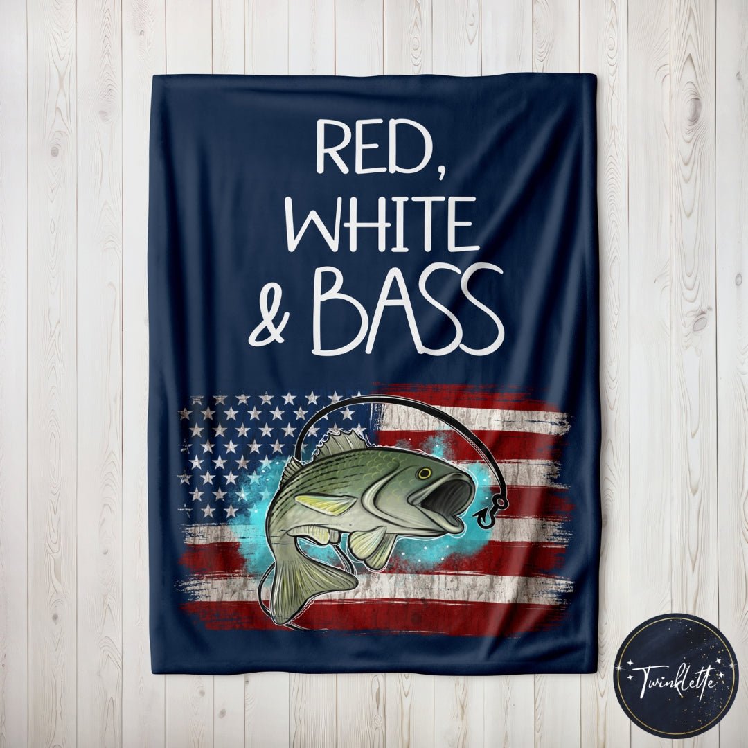 Red, White & Bass Blanket - Twinklette™