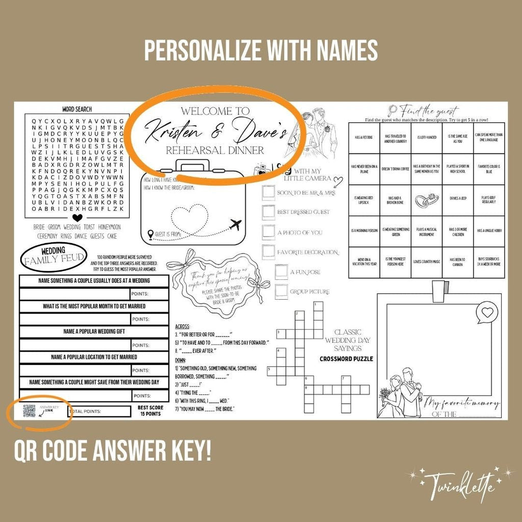 Rehearsal Dinner Placemat - Twinklette™