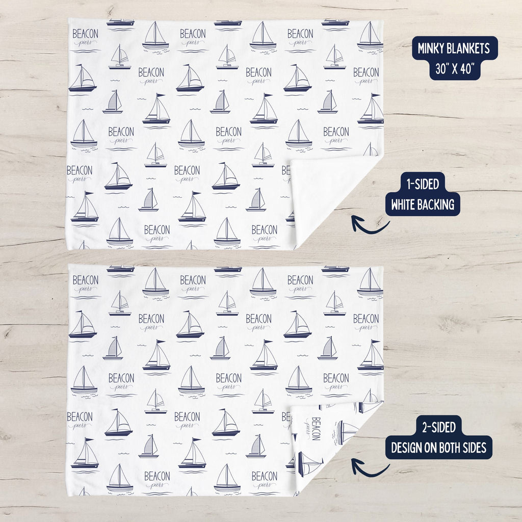 Sailboat Baby Minky Blanket - Twinklette™