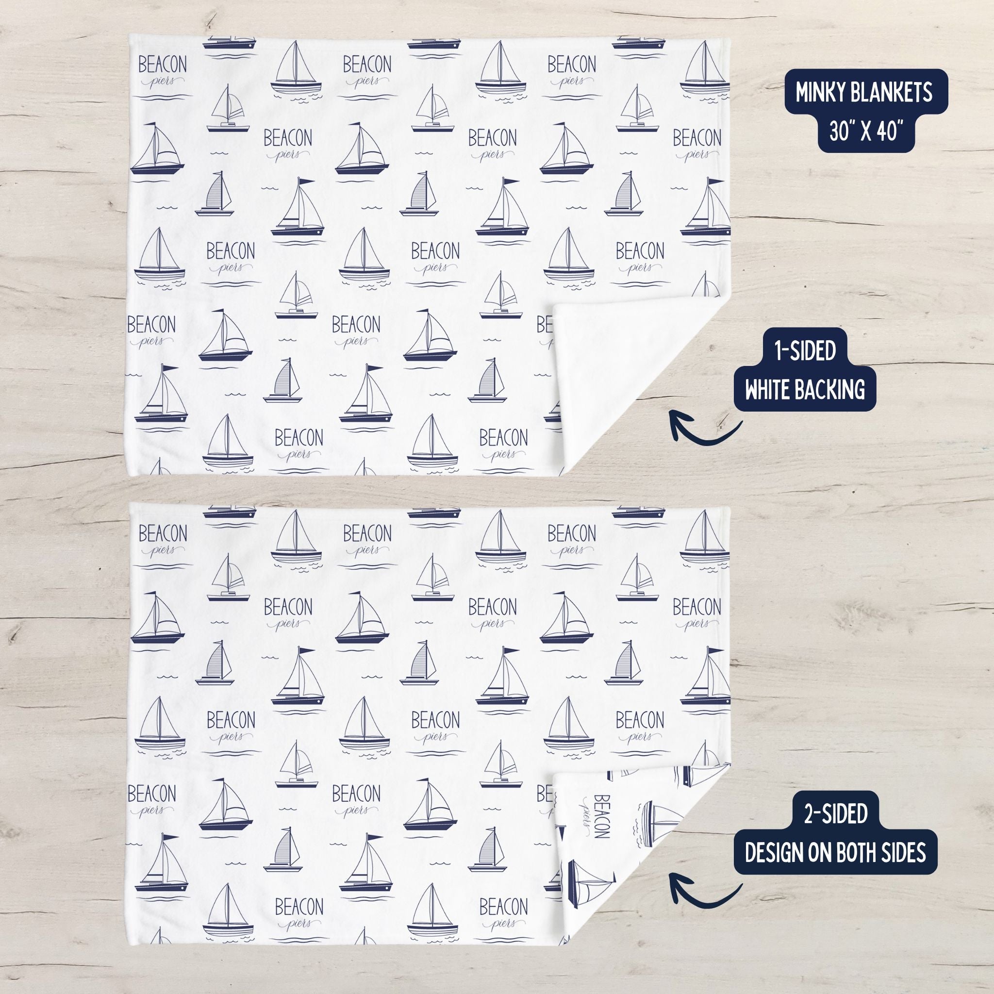 Sailboat Baby Minky Blanket - Twinklette™