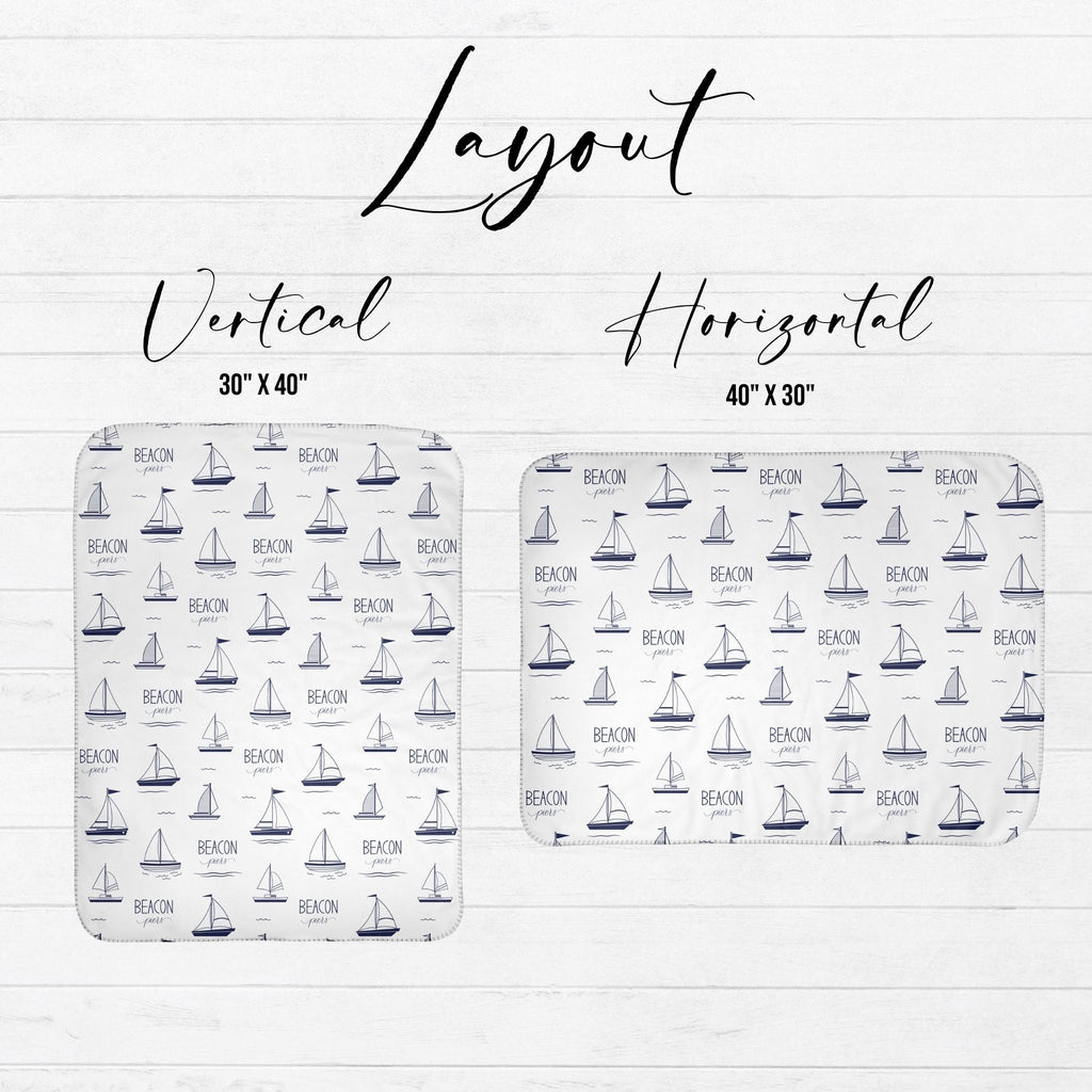 Sailboat Baby Sherpa Blanket - Twinklette™