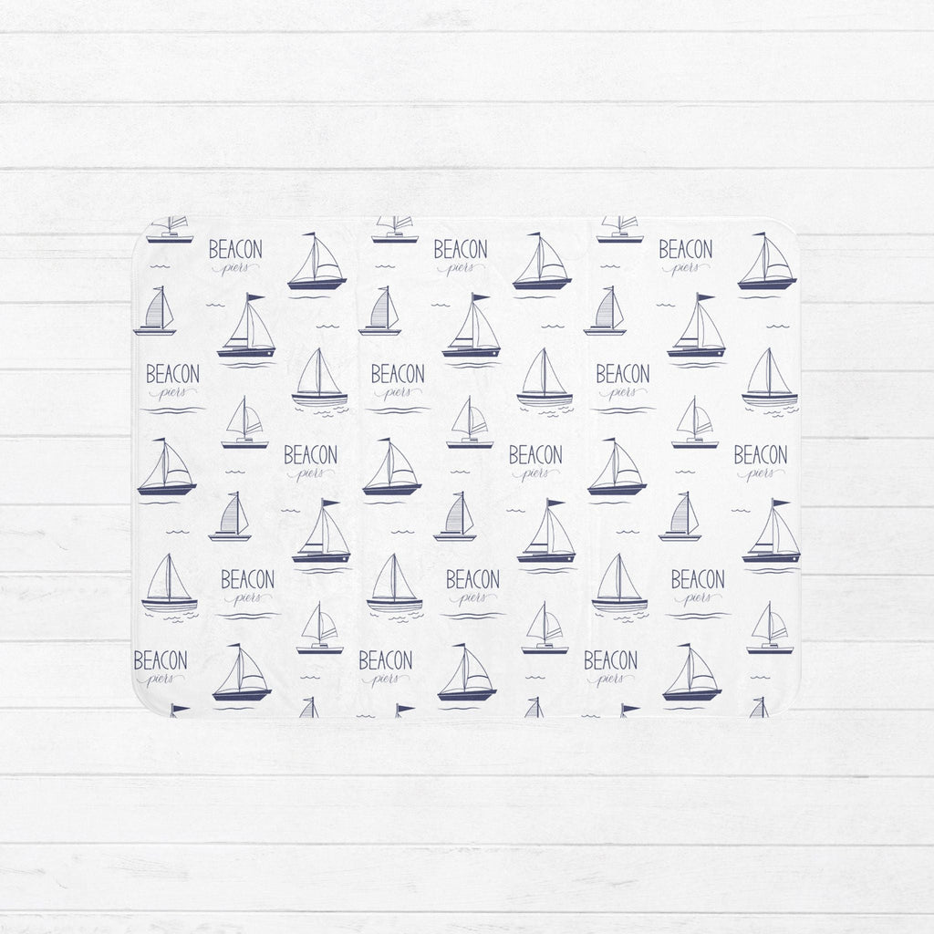 Sailboat Baby Sherpa Blanket - Twinklette™