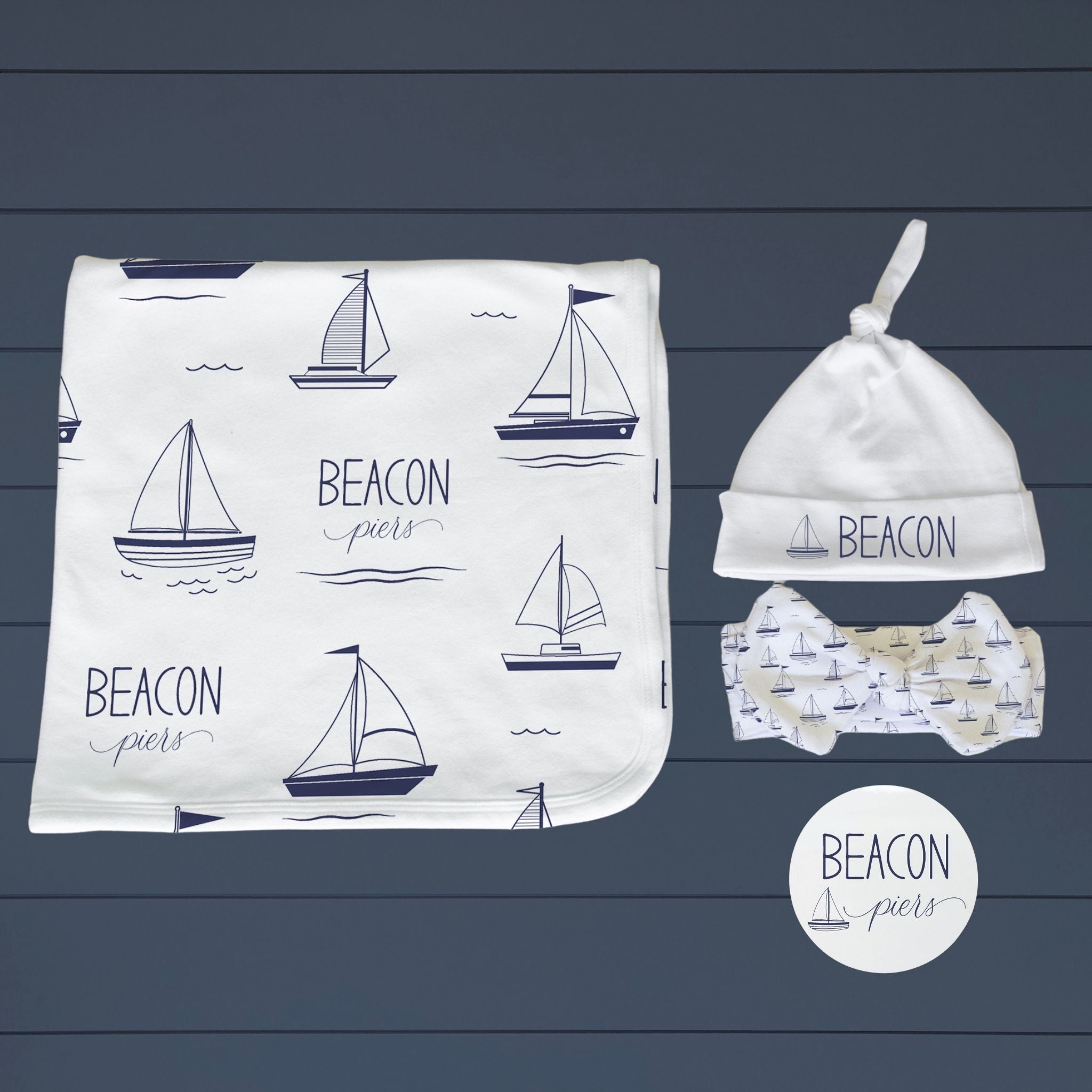 Sailboat Baby Swaddle Bundle - Twinklette™