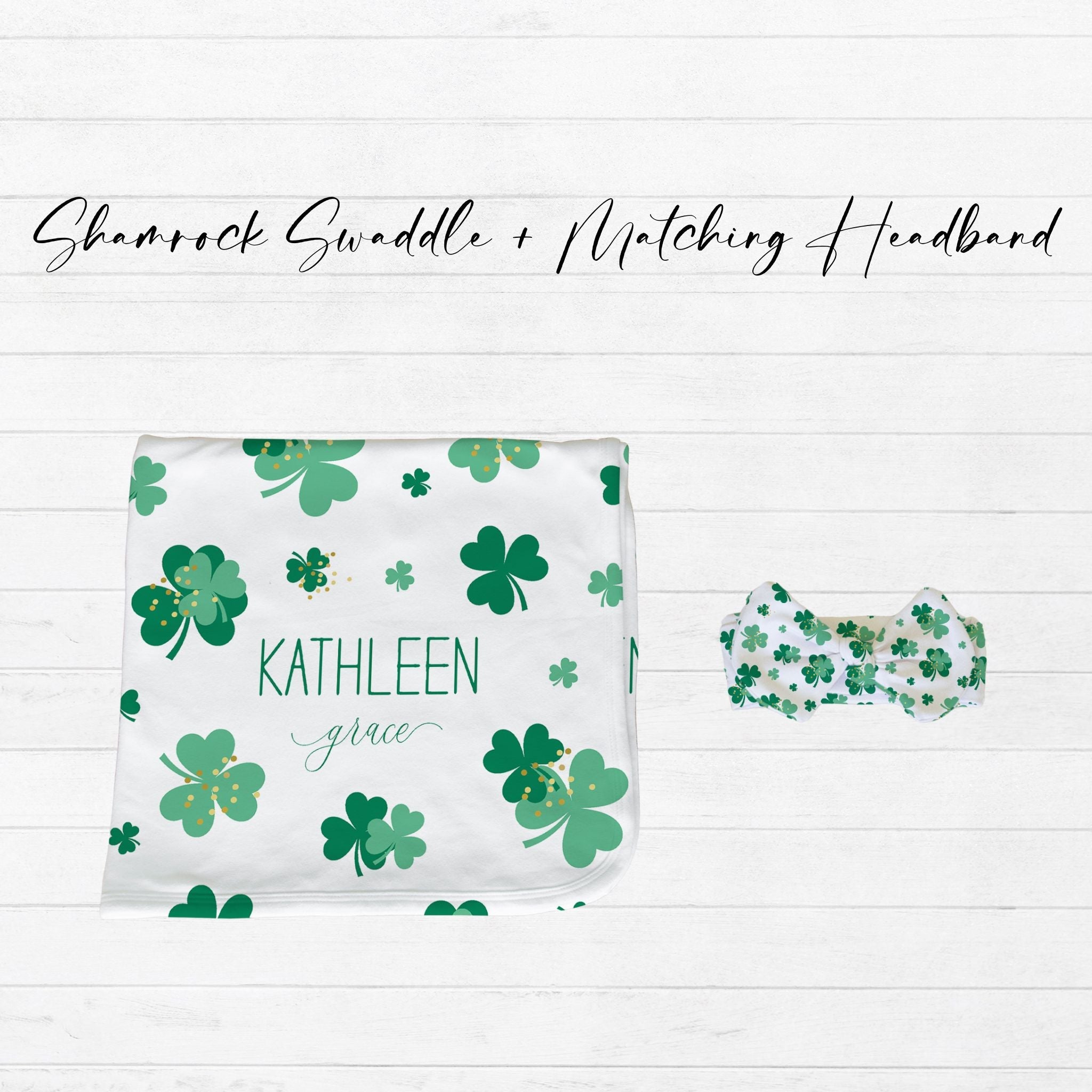 Shamrock Baby Bow Headband - Twinklette™
