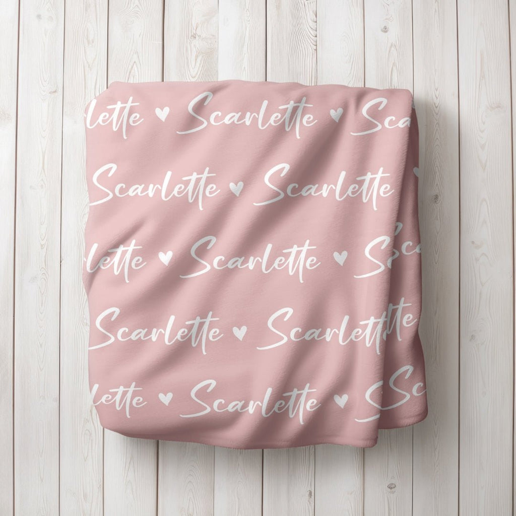 Simple Heart Name Blanket - Twinklette™