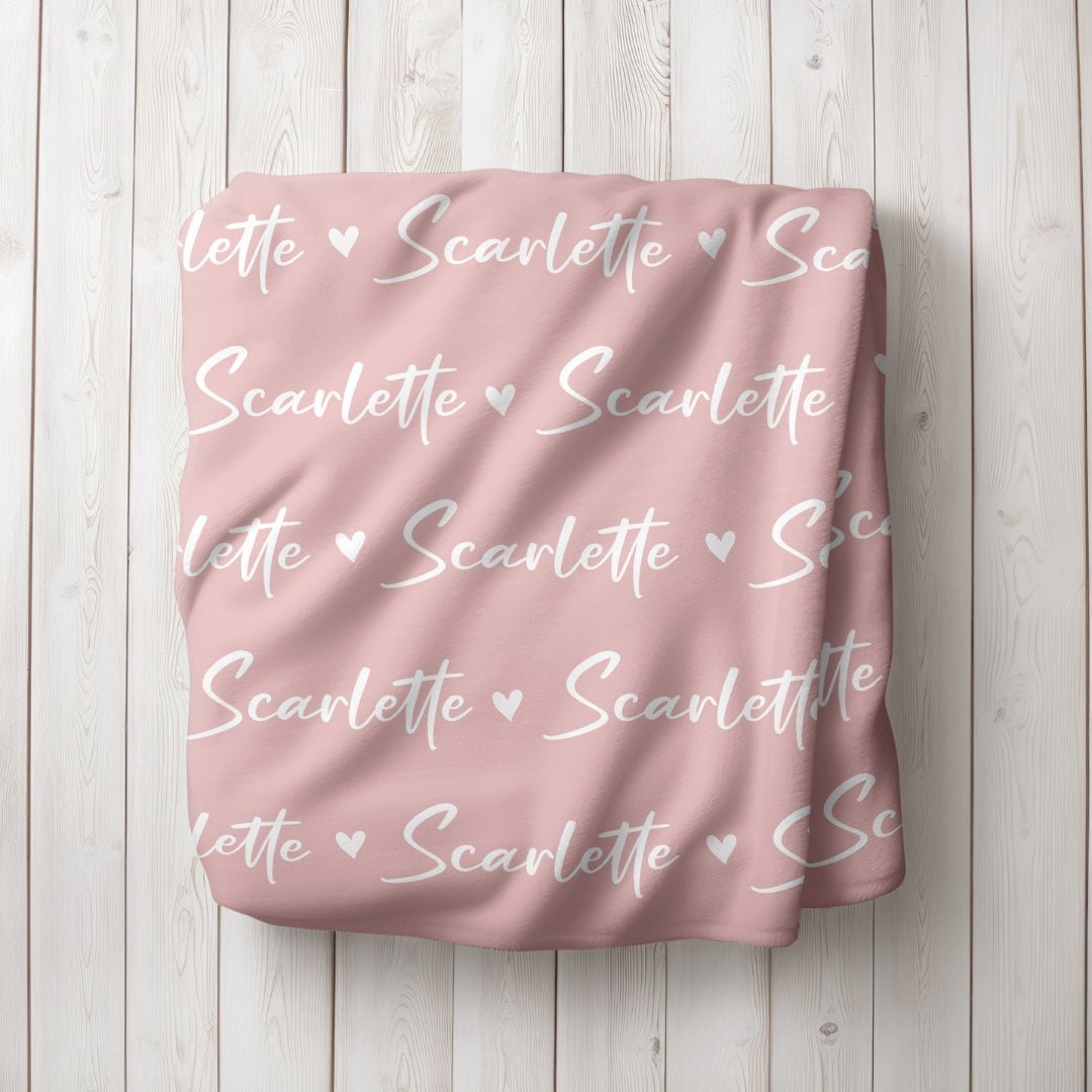 Simple Heart Name Blanket - Twinklette™