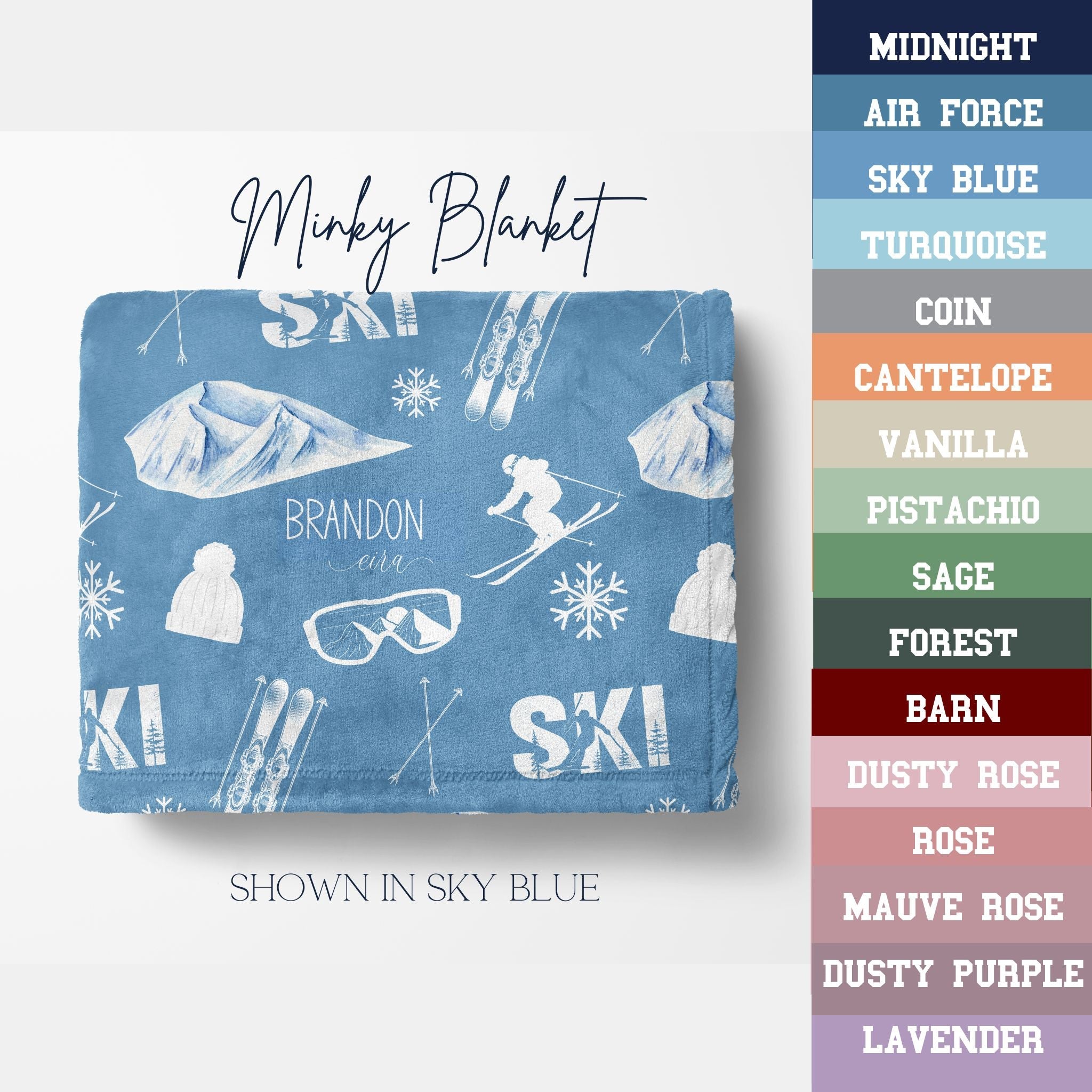 Ski Name Blanket - Twinklette™