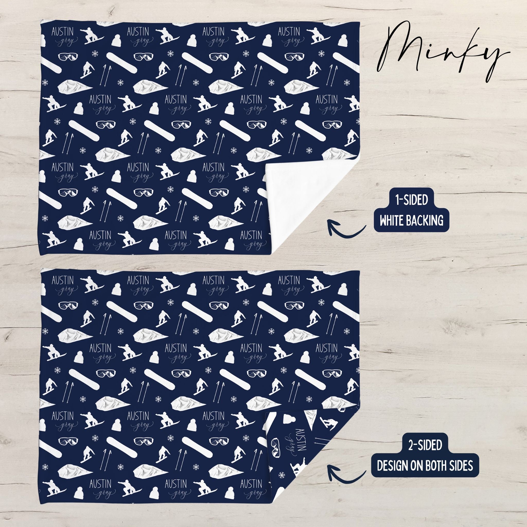 Snowboard Baby Minky Blanket - Twinklette™