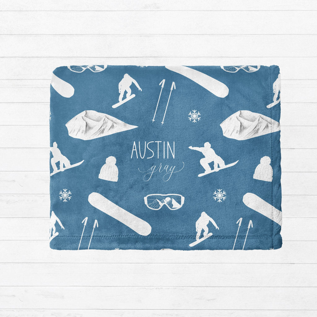 Snowboard Baby Minky Blanket - Twinklette™