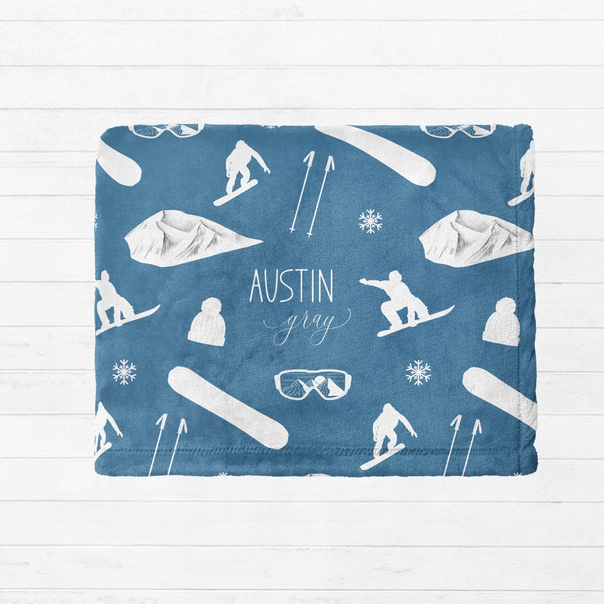 Snowboard Baby Minky Blanket - Twinklette™