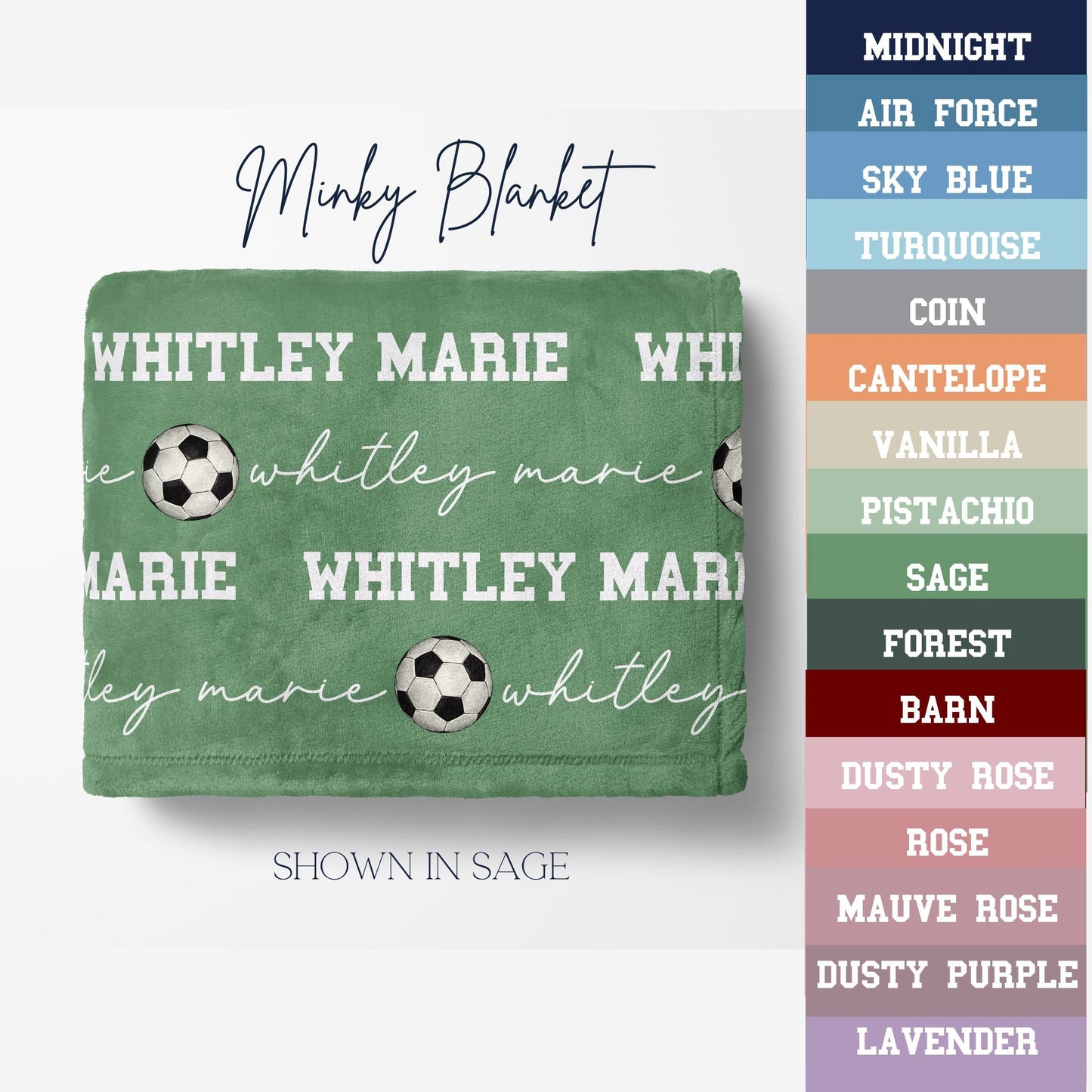 Soccer Name Blanket - Twinklette™