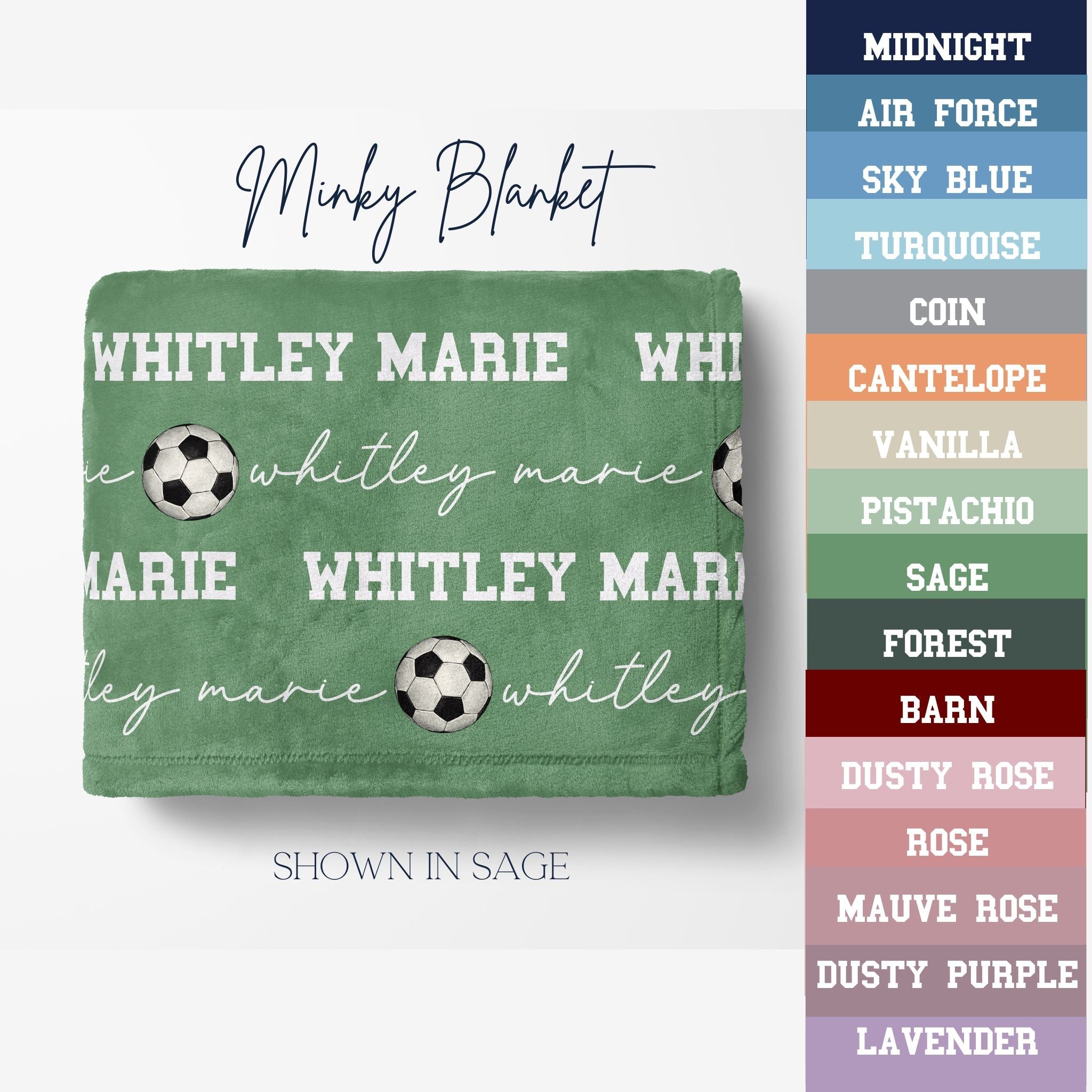 Soccer Name Blanket - Twinklette™