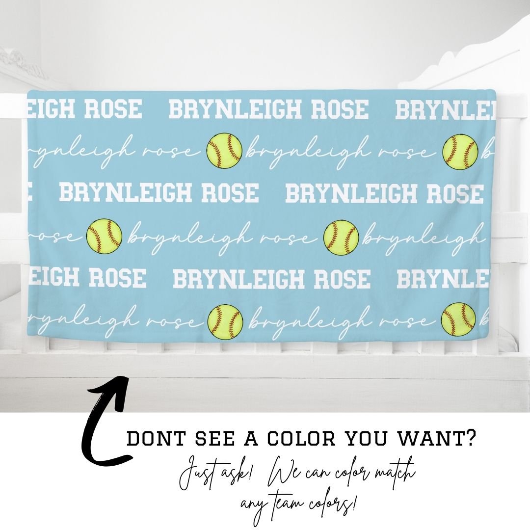 Softball Baby Blanket - Twinklette™