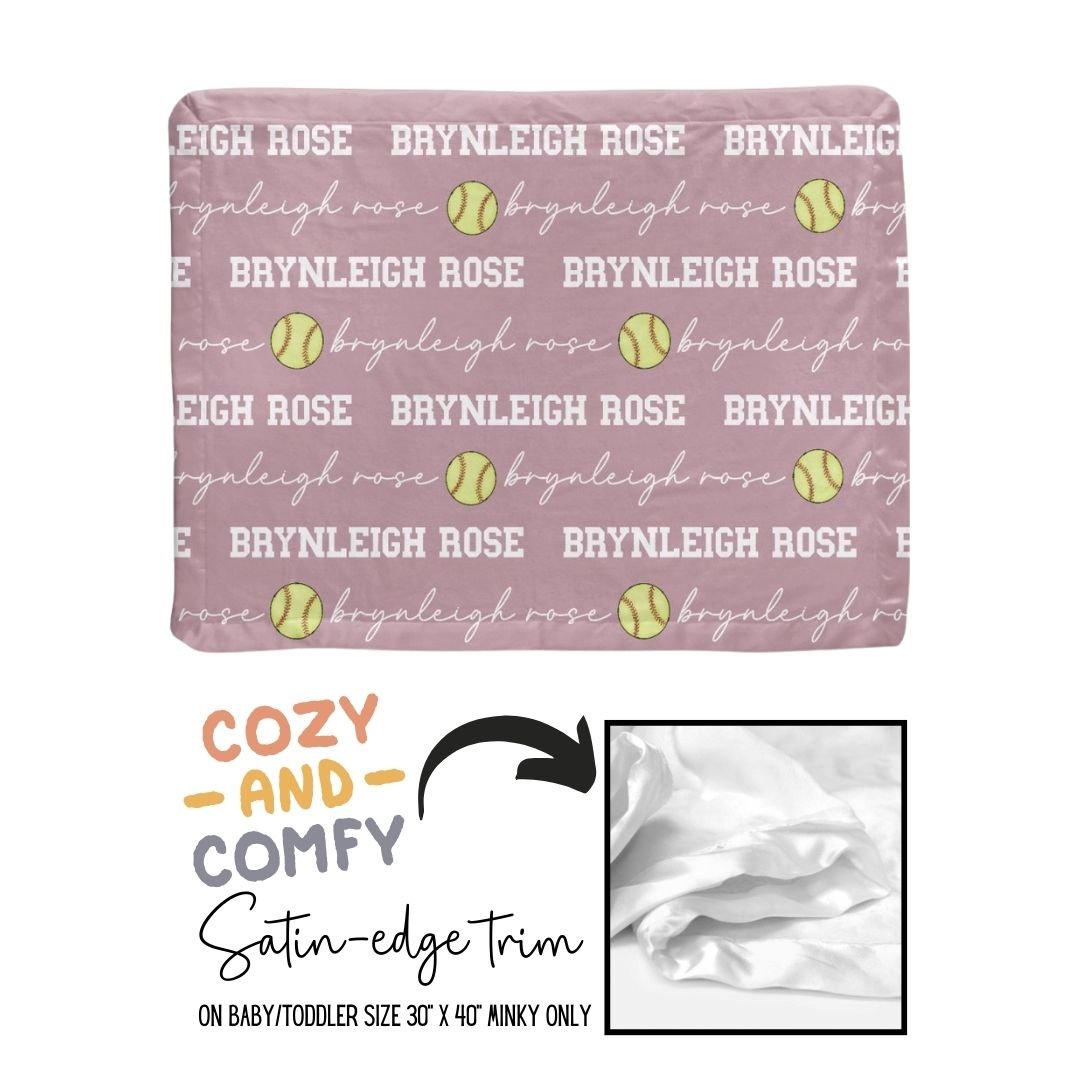 Softball Baby Blanket - Twinklette™