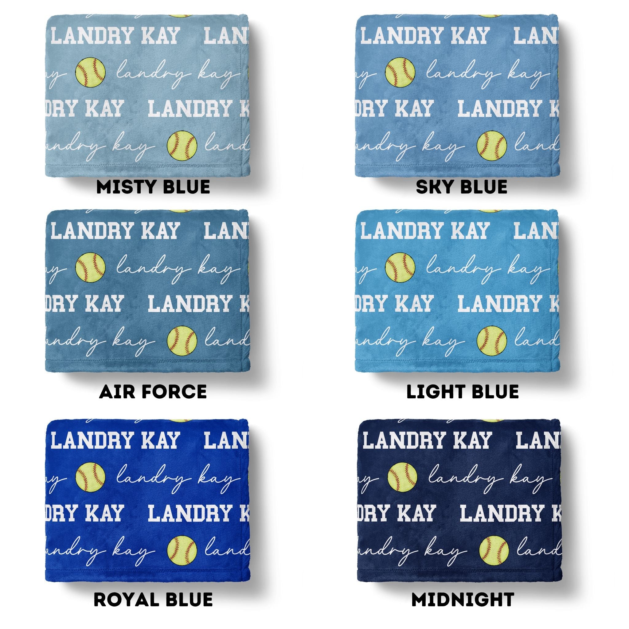 Softball Baby Minky Blanket - Twinklette™