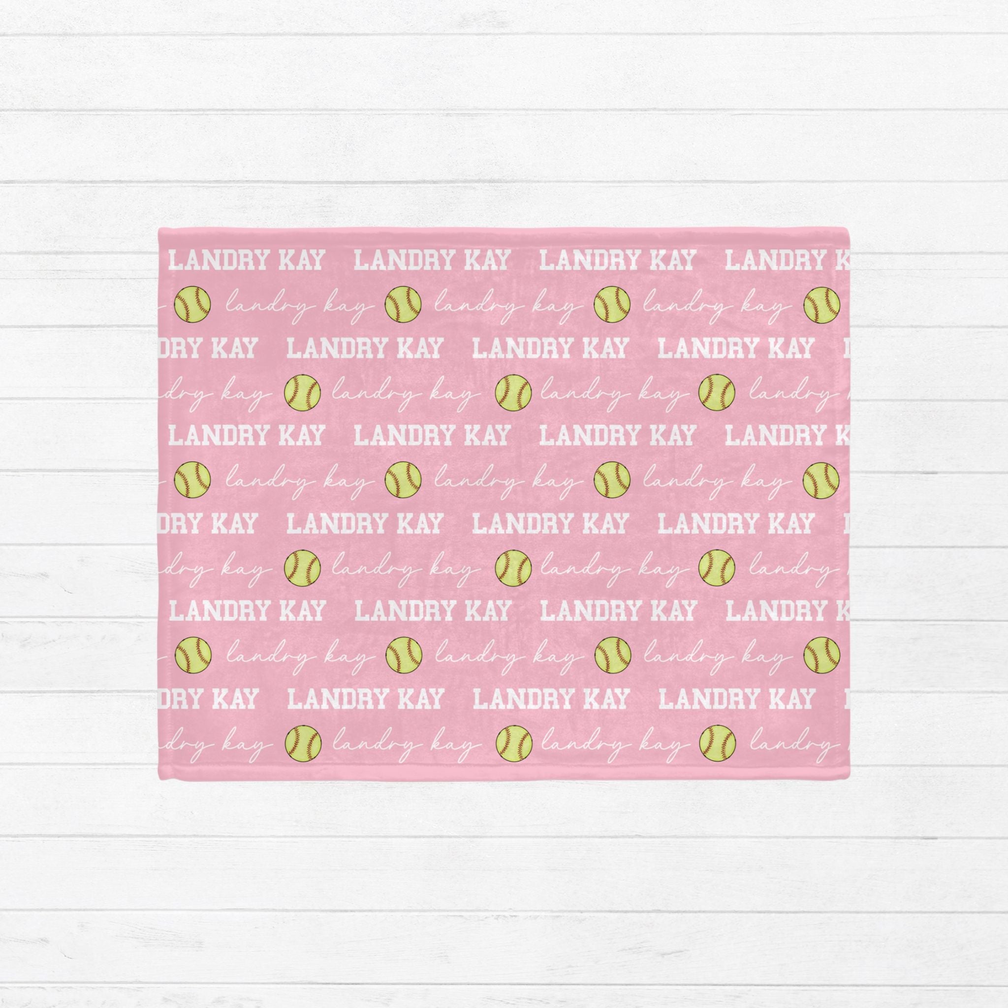 Softball Baby Minky Blanket - Twinklette™