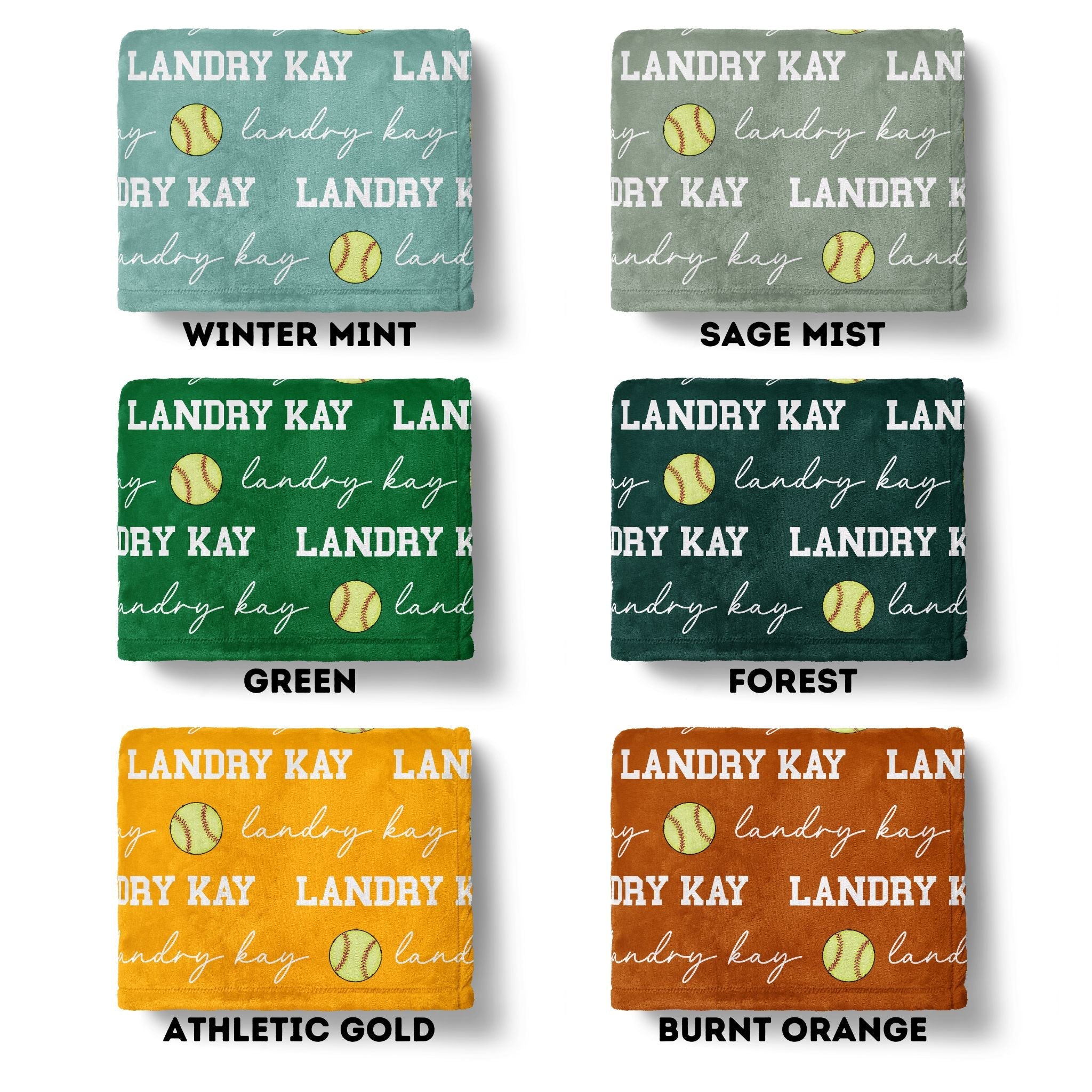 Softball Baby Minky Blanket - Twinklette™