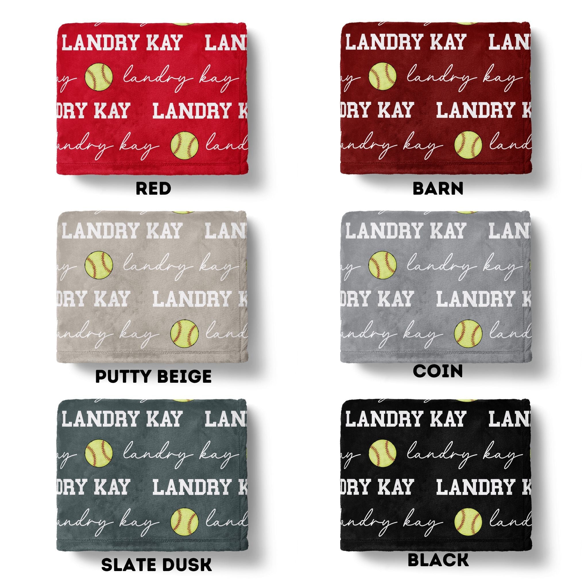 Softball Baby Minky Blanket - Twinklette™