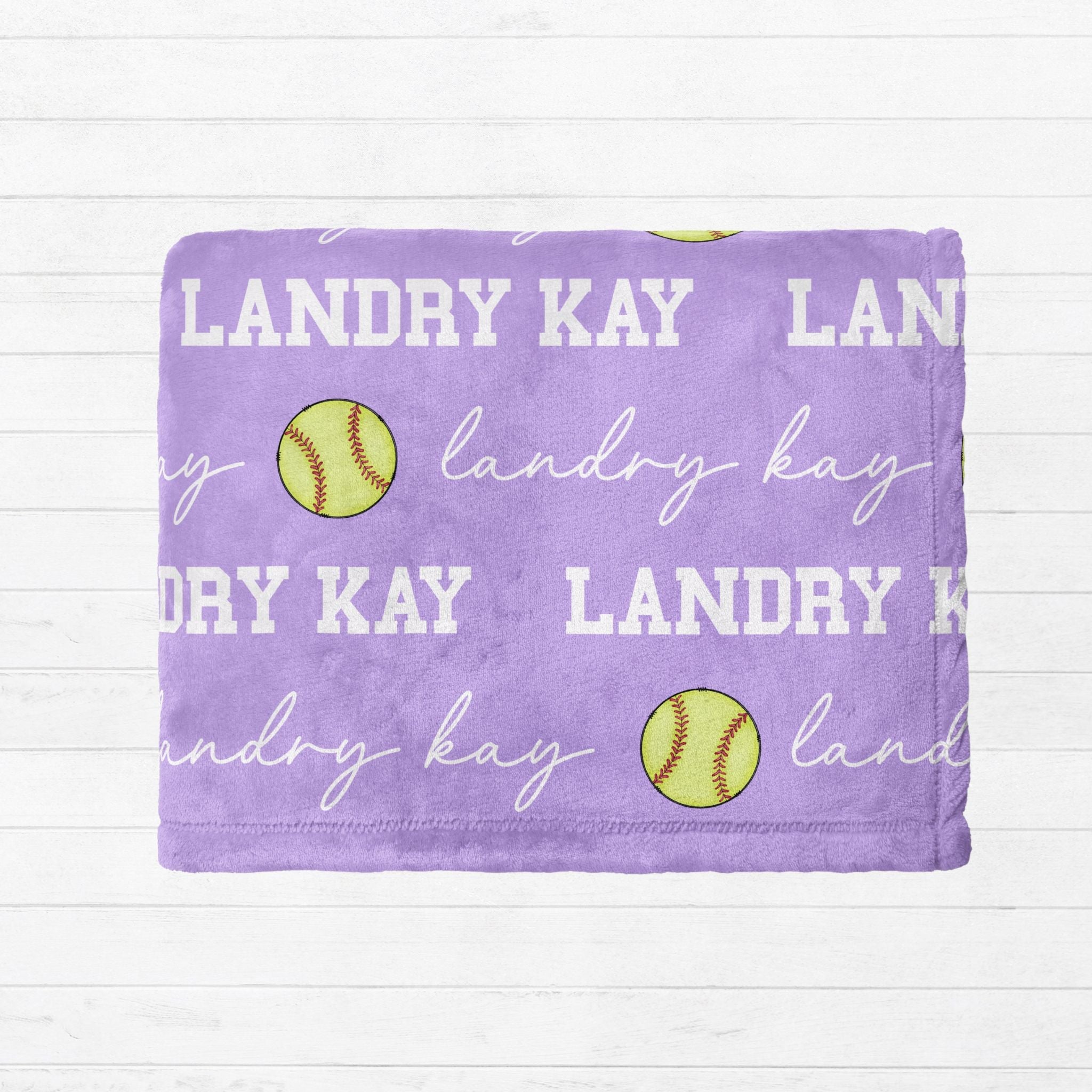 Softball Baby Minky Blanket - Twinklette™